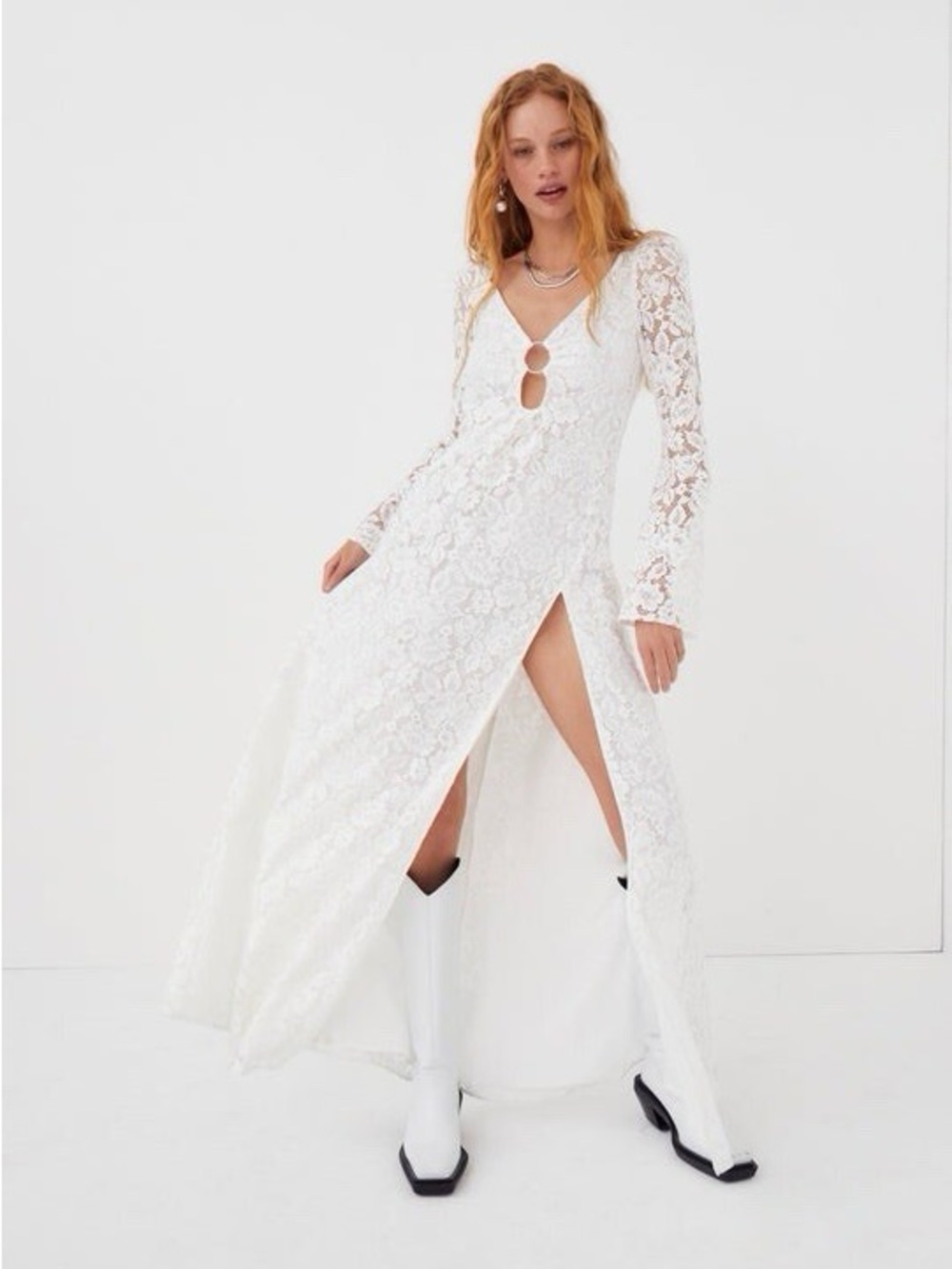 For Love & Lemons Frances Lace Maxi Dress